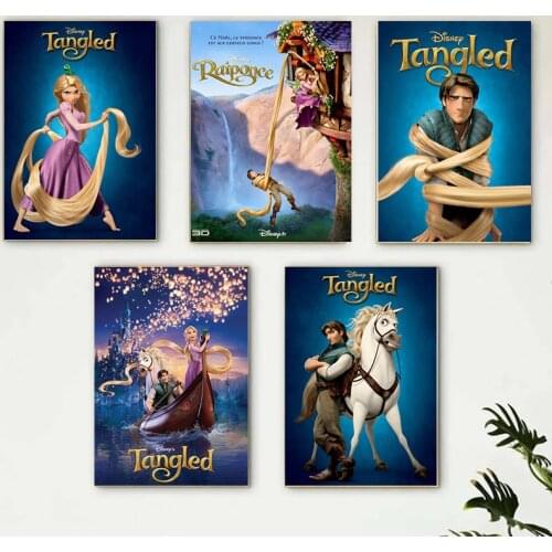 Disney Anime Movie 5D DIY Diamond Painting Tangled Rapunzel Posters Wall Art Pictures for Living Kids Room Home Decoration