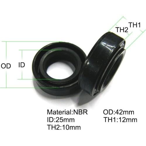 Shaft Oil Seal DC 25*42*10/12 Rubber Covered Double Lip With Double Garter Spring/Size:25mm*42*10mm*12mm/10pcs