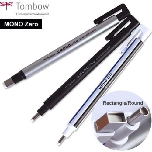Tombow MONO zero Eraser Flat / Super Fine Rubber Tip Pen Type professional high precision Pencil eraser For Manga Highlight