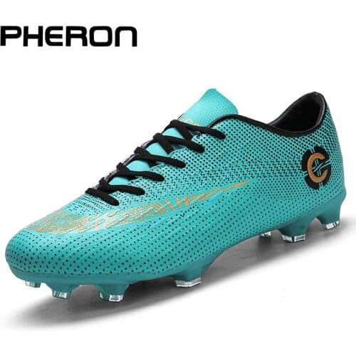 Men Large Size FG/TF Soccer Shoes Football Cleats Soccer Ankle Boots Teenager Training Sneakers Kids Indoor Sports Shoes Unisex