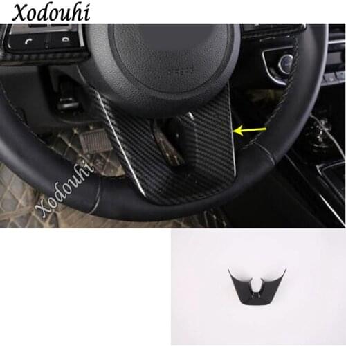 For Kia K3 Forte Cerato 2019 2020 Car Styling Cover Carbon Fibre Steering Wheel Bottom Interior Kit Trim Frame Lamp Hood 1pcs
