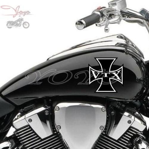 Cross Decal Fairing Stickers Fuel Tank Decals Vinyl Sticker For Honda VTX1300 VTX1800