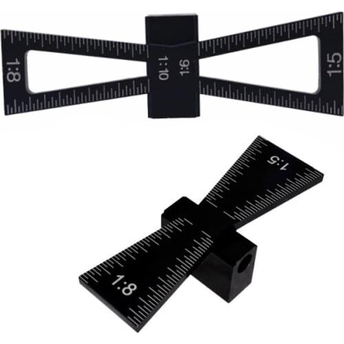 Dovetail Marker Guide Aluminum Alloy Dovetail Gauge Guide Making Jig 1:5 1:6 1:8 1:10 Slopes for Woodworking DIY Wooden Joints
