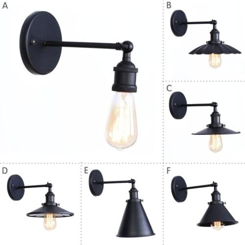 Nordic Loft Style Rust Iron Wall Sconce Edison Industrial Vintage LED Wall Light Simple Adjust Bedside Wall Lamp Home Lighting