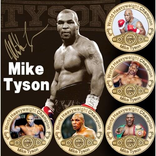 Boxing King Gold Plated Commemorative Coin World Heavyweight Champion Collectibles Sports Challenge Coin Medal Gift Idea for Him