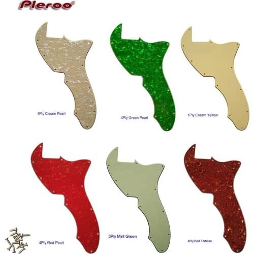 Pleroo Custom Guitar Parts - For US Tele 69 Thinline Guitar Pickguard Blank With 12 Screw Holes Scratch Plate, Multicolor choice