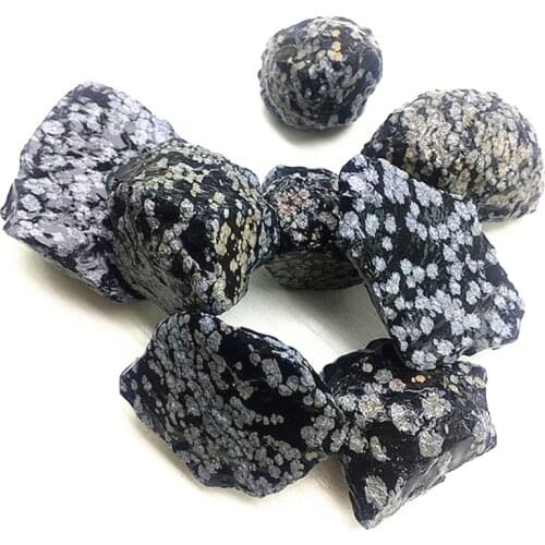 Natural Snowflake Obsidian Rough Stones Crystals Raw Gemstone For Decoration