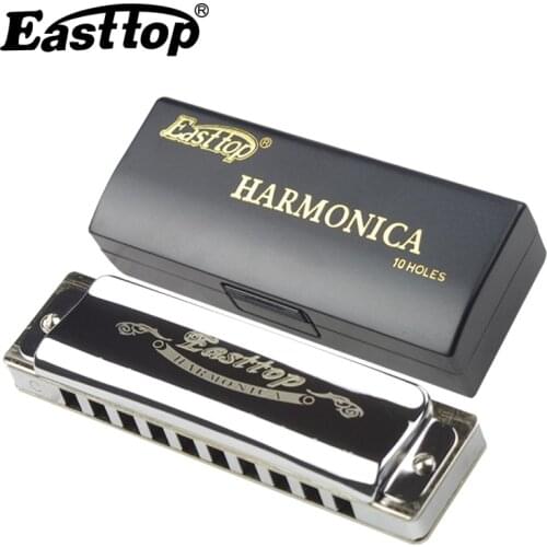 Professional Top Grade Copper Comb Harmonica 10 Hole 20 Tone Diatonic Blues Harp woodwind gaita musical instruments Organ