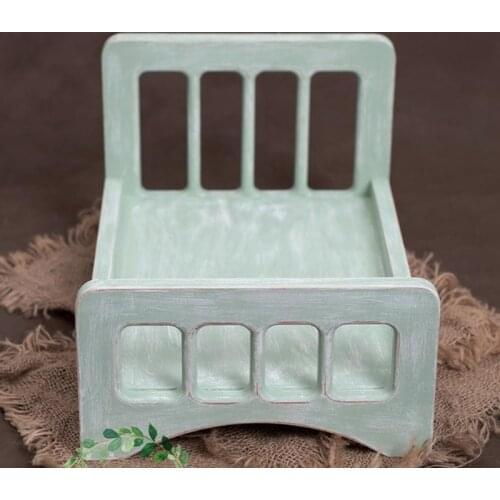 Newborn Posing Detachable Mini Bed Baby Photo Shooting Props Wooden Crib Infant Photograph Accessories