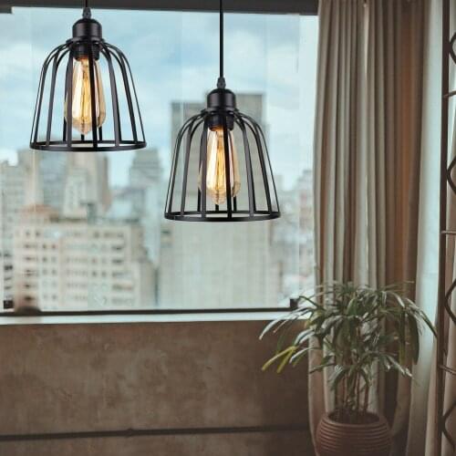 Modern Pendant Light LED Retro Hanging Lamp Industrial Loft Lighting Fixtures For Kitchen Bedroom Bar Decor Iron Art Lights E27