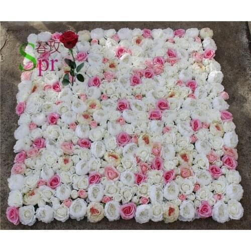 SPR new mix color penoy rose flower wall wedding backdrop artificial flower row and arch decorative flore Free Shipping