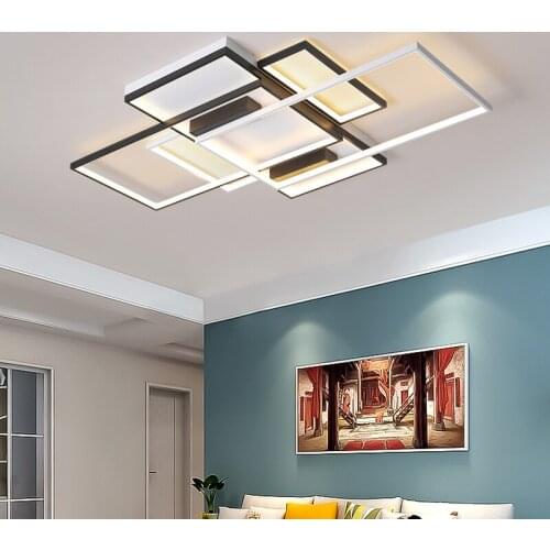 Lamps and Lanterns Simple Modern Personality Led Ceiling Lighting Creative Rectangular Hall Lights New Style Living Room Lights
