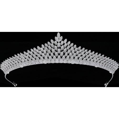 Tiaras and Crown HADIYANA Classic Romanntic Party Women Got Engaged Bride Wedding Cubic zircon Hair Accessories HG0059 Corona