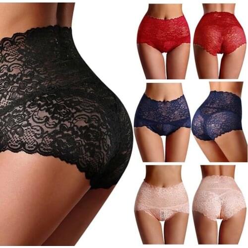 Brand New Plus Size Sexy Lace Fashion Women High waist Soft Underpants Seamless Lingerie Briefs Hipster Underwear Panties