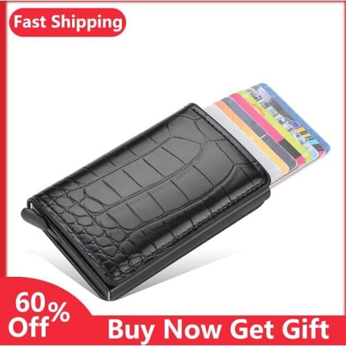 New Men And Women Crocodile leather smart wallet multi-card position purse bank card holder rfid automatic pop-up wallets
