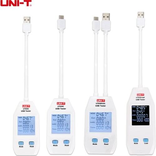 UNI-T USB Tester UT658A/UT658C/UT658DUAL Mobile Phone Voltmeter Ammeter Capacity Meter Resistance Digital Meter