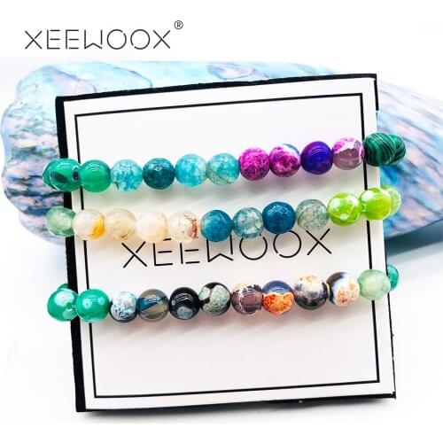 XEEWOOX Transfer Luck Purple Bead Bracelet Chakra Yoga Volcanic Stone 8mm Natural Round Stone Beads Bracelets For Women