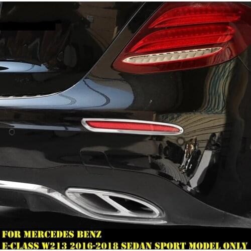 Bright Style For Mercedes Benz E-Class E CLASS W213 Sedan Sport 2016 2017 2018 ABS Chrome Rear Fog Light Lamp Molding Cover Trim