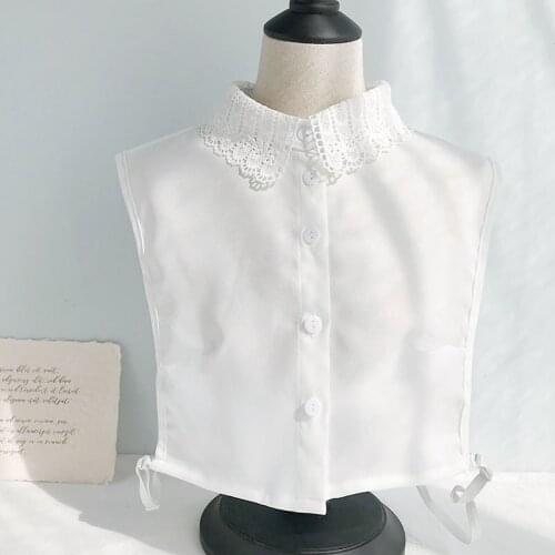 Linbaiway Womens Lace Shirt False Collar Lapel Shirt False Collar Detachable Collar Blouse Tank Top Sweater Clothes Accessories