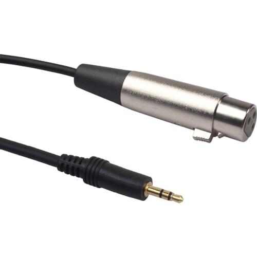 3m 10ft Jack 3.5mm Gold Stereo Audio Male to XLR Sliver Female Microphone Cable for Mobile