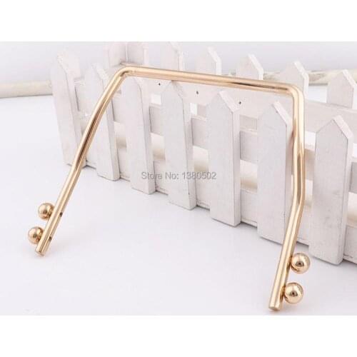 2pcs/lot metal Gold color Unique Design Hot Fashion Bag Handle Handbag frame For bag decoration accessories