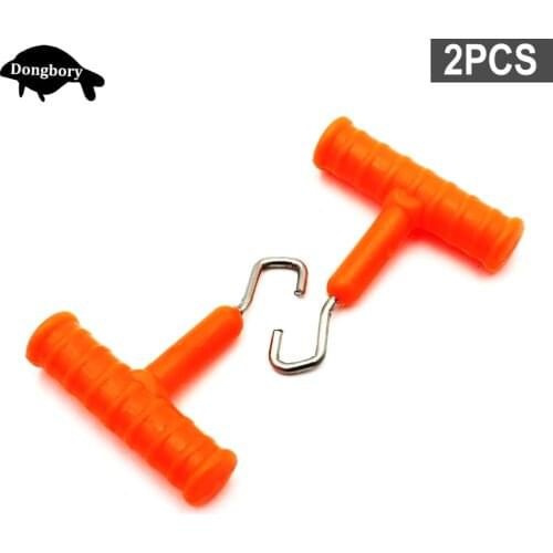 2PCS Carp Fishing Tool Carp Rigs Knot Puller Hook Line Knot Puller Stainless Steel Hair Rig Knot Tool Fishing Tackle Accessories