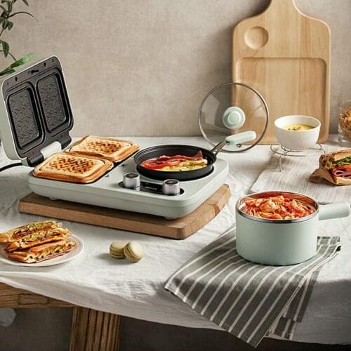 220V Household Multifunctional Bread Toaster Automatic Toast Cooking Tool Breakfast Machine Frying Pan Egg Boiler EU/AU/UK