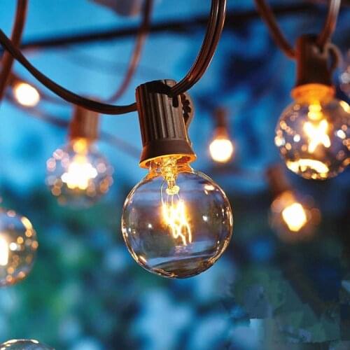 25/30/50FT Patio String Light Christmas Bulb Waterproof Fairy String Light Outdoor Party Garden Garland Wedding Decorative