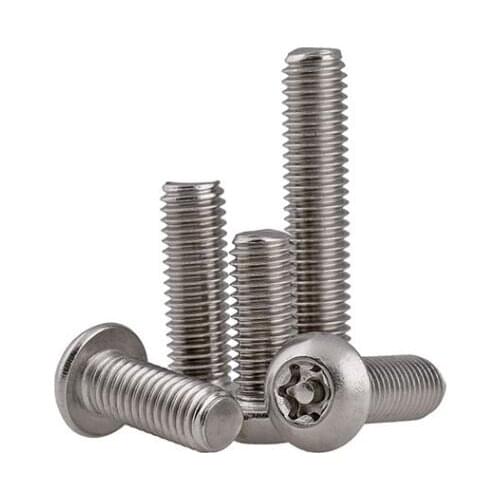 30pcs M4 stainless steel round head plum with column needle mechanical screw furniture decorative screw 6mm-40mm length