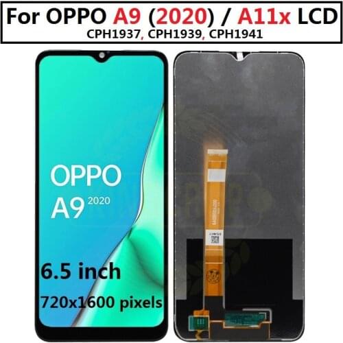 6.5" Original Test New For OPPO A9 2020 A11X LCD Display Screen +Touch Panel Screen Digitizer For OPPO A11X CPH1937 CPH1941 LCD