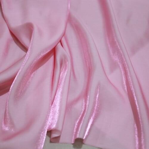 CF808 1m Changeable Pink Tencel Cotton Fabric Imported Coloured Glaze Silk Satin Fashion Women Dress/Skirts Fabrics