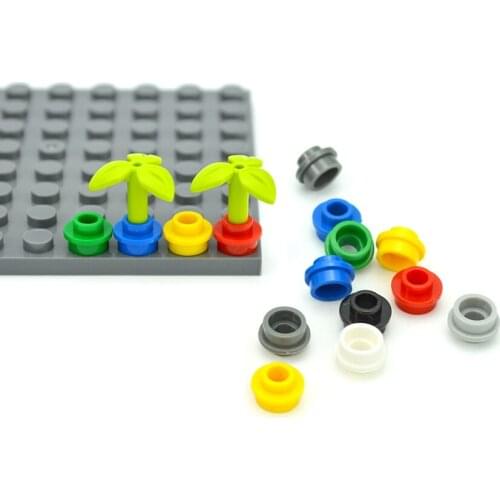 MOC Parts Plate Building Blocks Round 1x1 with Open Stud Compatible with 85861 28626 DIY Educational Technical Toys for Kids