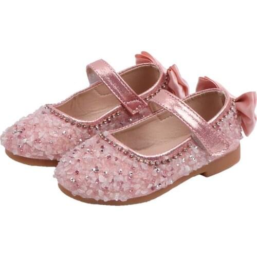 Baby Girls Shoes Kids Infant Girl Sandals Crystal Princess Leather Party Sneaker Performance Dance Shoes for Beginners