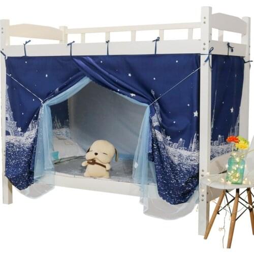 Dual-purpose Integrated Bed Curtain and Mosquito Net Student Dormitory Physical Single Bed Female Shading Upper Curtain Lower
