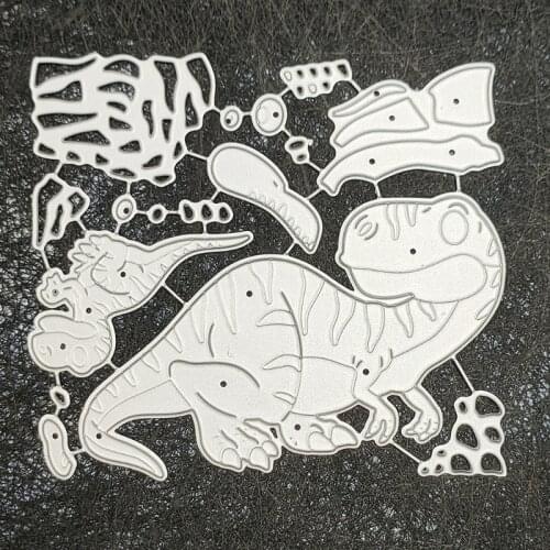 H55A Dinosaurs DIY Embossing Mould, Carbon Steel Printing Steel Mould for Album Paper Card Making