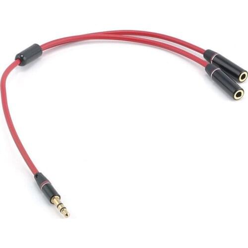 New Headphone Splitter Cable 3.5mm Y Audio Jack Splitter Extension Cable 3.5mm Male To 2 Port 3.5mm Female AUX 3.5 Jack Cable