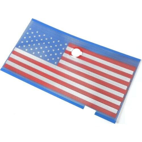 Metal United States USA Flag Type Front Grille Guard Insert Lock Hole Anti Insect Bug Mesh Frame For Jeep Wrangler 2007-2016