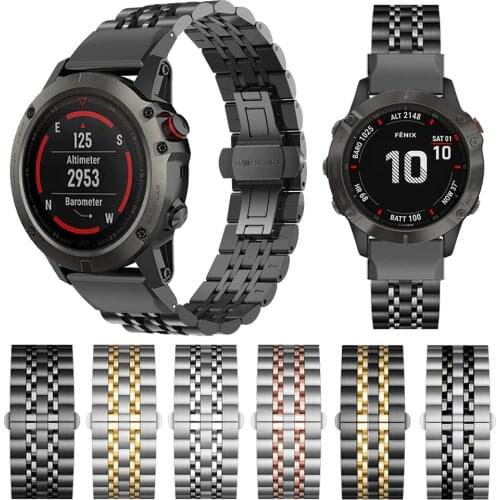 Metal Stainless Steel Strap For Garmin Fenix 6 6X Pro 5 5X Plus Band Bracelet Belt Accessories 22 26mm Fenix6 Watchband ремешок