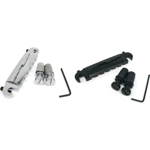 Electric Guitar Bridge All-In-One Bridge Tailpiece Guitar Roller Saddle Bridge,for LP Electric Guitar