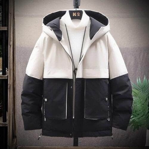High Quality 2021 Winter Warm Thicken Zipper Coats Mens Hooded Parkas Casual Male Slim Zipper Multi-Pockets Overcoat Jackets