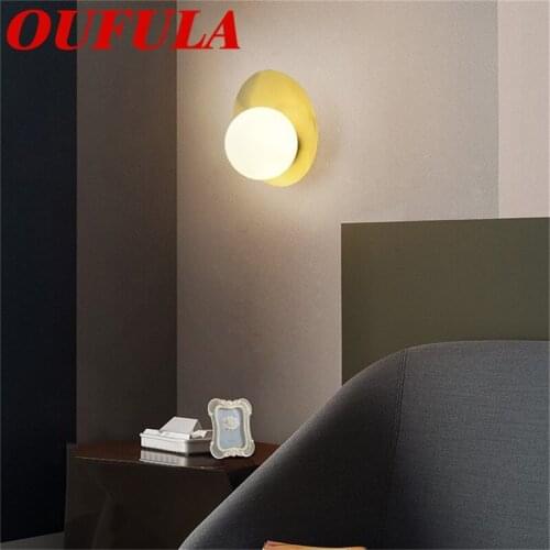 OUFULA Modern Wall Lamps Copper Light Contemporary Creative New Design Indoor Decorative For Living Room Corridor Bedroom Hotel