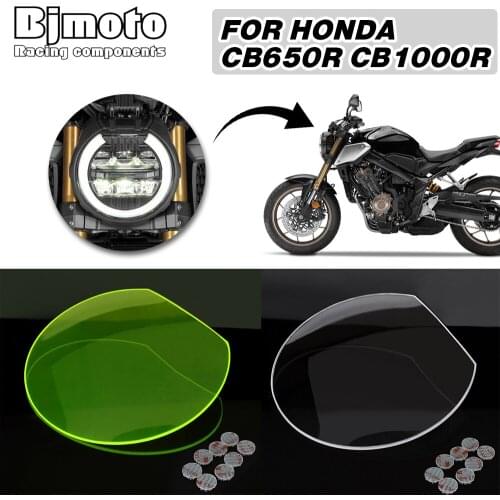 New Motorcycle ABS Headlight Screen Protective Cover For HONDA CB650R CB1000R 2018-2021 Clear /Grass Green