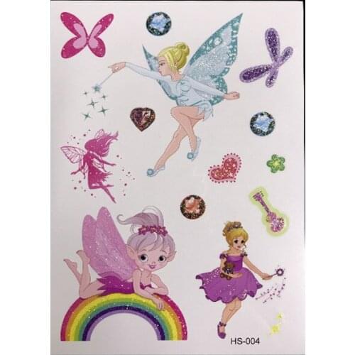 Wholesale 500pcs Kid Serial Children Glitter Powder Shinny Tattoo Sticker Unique Temporary Tattoo Waterproof Onetime Body Tattoo