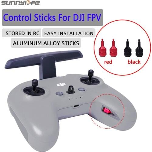 Sunnylife DJI FPV Control Sticks Aluminum Alloy Storable Thumb Rocker Joysticks for DJI FPV Remote Controller 2 Accessories