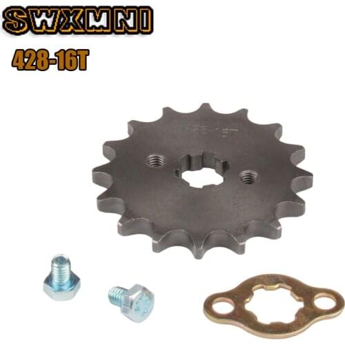 Front Engine 428# 16T Teeth 17mm 20mm Chain Sprocket With Retainer Plate Locker for Dirt Pit Bike ATV Quad Go Kart Moped Buggy