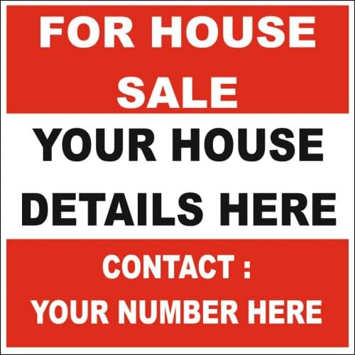 Personalized Vinyl Sticker Flag and Banner For Hause Sale Printing Real Estate Agent Advertising Sports Decoration Club Gift