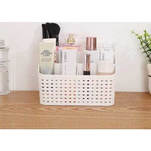 Plastic Makeup Bathroom Storage Box Cosmetic Organizer Desktop Make Up Jewelry Storage Case Sundries Table Container Organizer