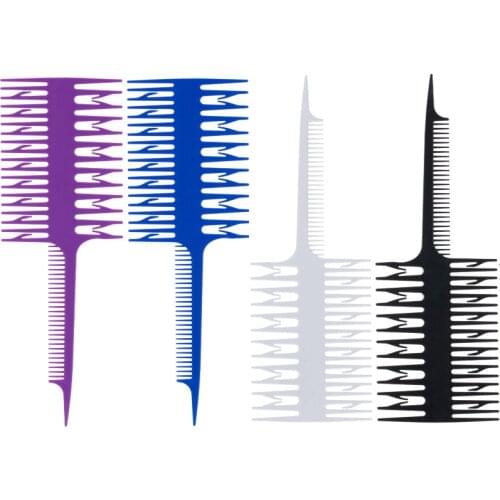 1PC Profession Dyeing Comb Weave Comb Tail Pro-hair Highlighting Comb Weaving Cutting Combs Hair Brush for Hairdressing Salon