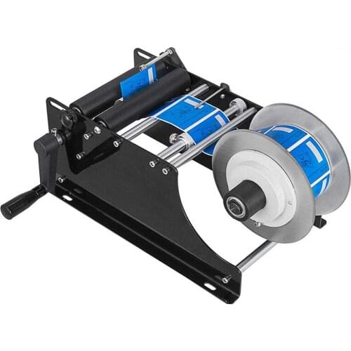 Manual Round Bottle Labeling Machine Adjustable Bottle Labeler Semi Automatic Label Applicator for Bottles 15-120mm