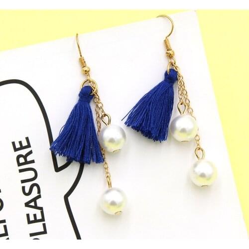 Earrings for Women Bohemian Handmade Statement long Tassel Vintage Round Drop Earrings Wedding Party Bridal Fringed Jewelry Gift